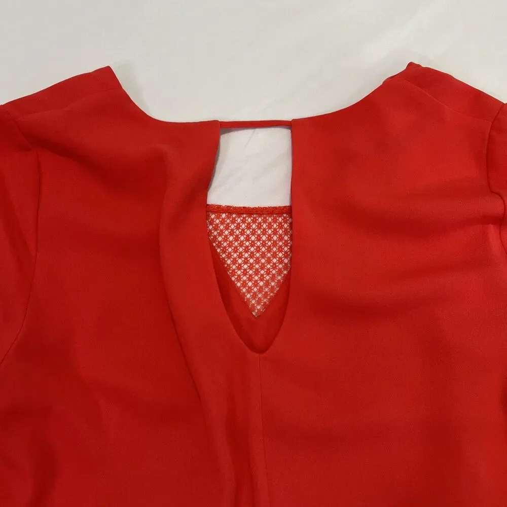 Camaieu Women’s Dress Drop Waist Ruffle Hem Size S/M Buttons - Picture 7 of 7